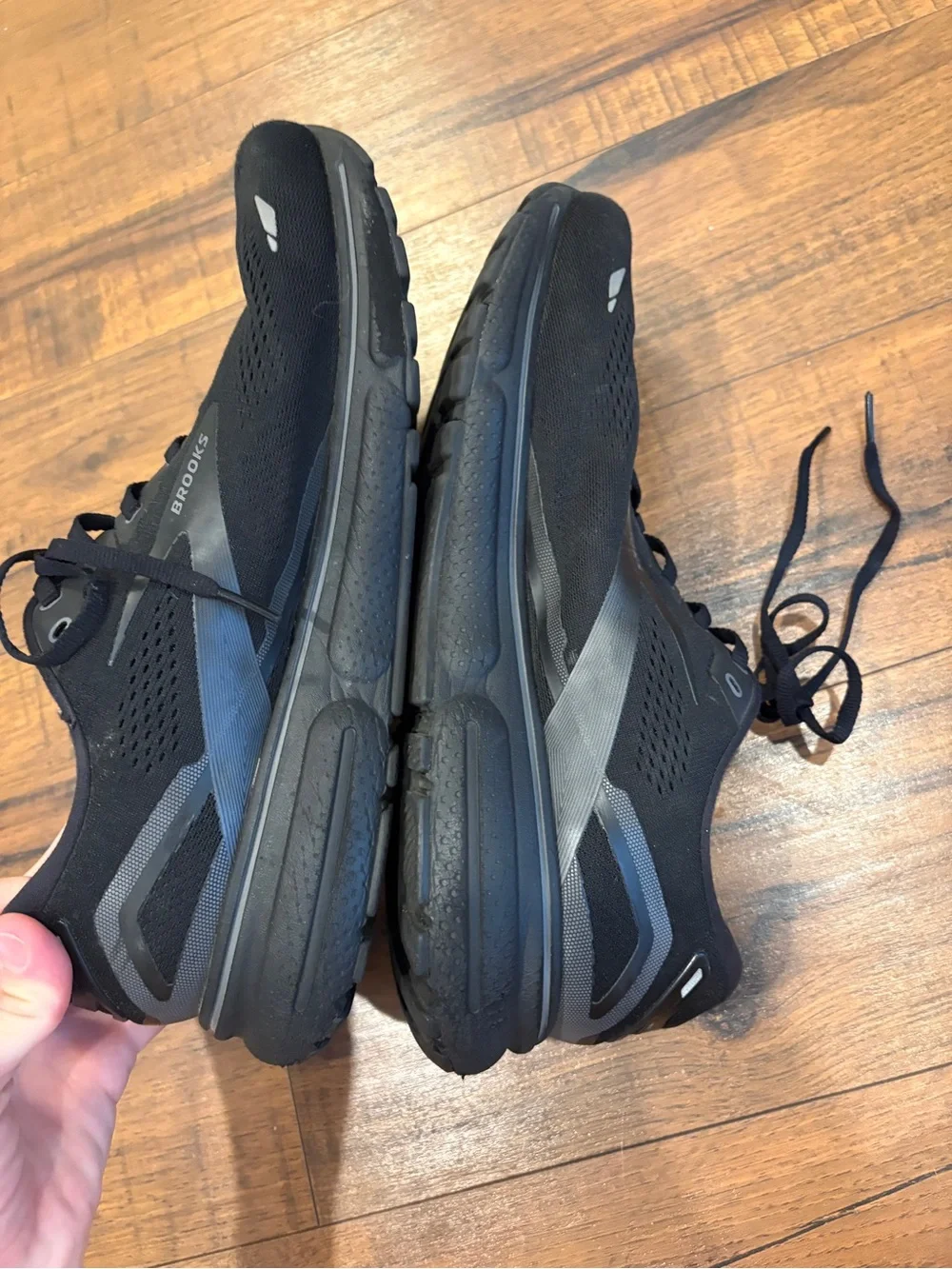 Brooks Ghost 15 Shoes Black Casual Comfort Sneakers Shoes Mens 12.5 Extra Wide